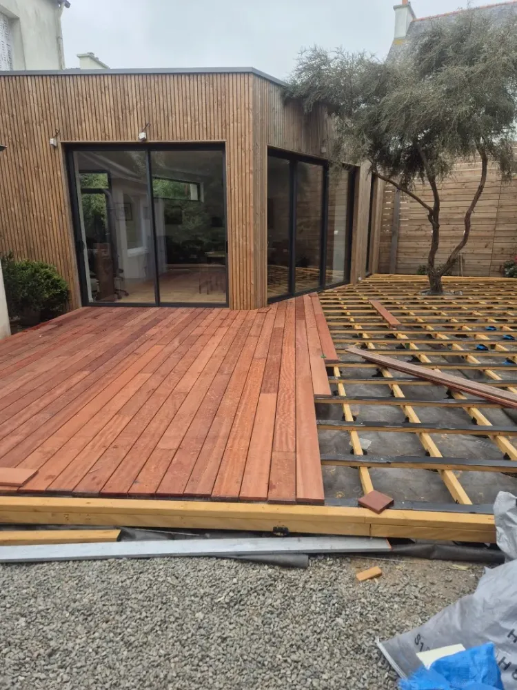 Terrasse bois à Saint-Méen